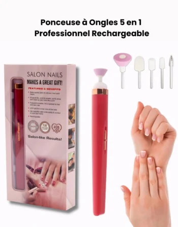 Ponceuse à Ongles 5 en 1 Professionnel Rechargeable